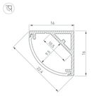 Профиль SL-KANT-H16-S10-2000 ANOD (Arlight, Алюминий)