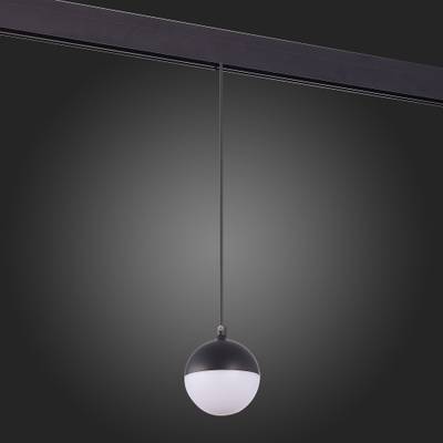ST358.433.07 Магнитный трековый светильник подвесной Черный LED 1*7W 3000K 520Lm Ra&gt;80 120° IP20 D90xH90 48V