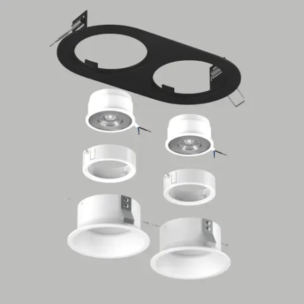 D6570606WMOD Светильник DOMINO ROUND  под LED модуль/лампу МR16 (214657+214606+214606+214006+214006)