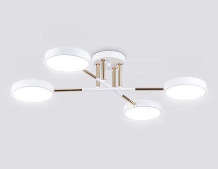 Светильник светодиодный подвесной FL516331/4 WH/FGD белый/золото 72W 3000-6000K 610*410*140 (без ПДУ)