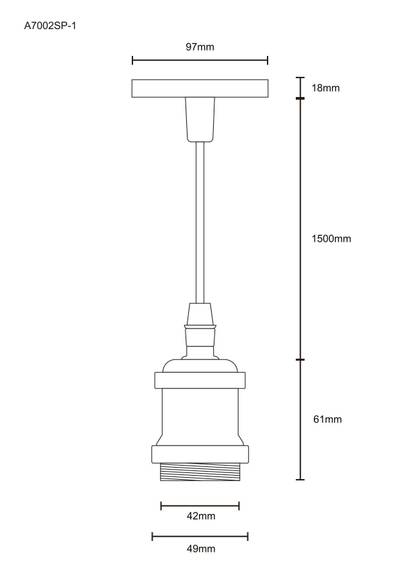 Подвесной светильник Arte Lamp ELECTRA A7002SP-1PB, 1хE27