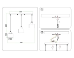 Подвесной светильник в стиле лофт TR8117/3 WH/BS белый/латунь E27*3 max 40W 580*120*970