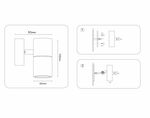 Светильник уличный настенный архитектурный ST3702 GR серый IP54 GU10 max 35W 110*60*95