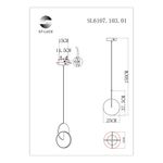 SL6107.103.01 Светильник подвесной ST-Luce Хром/Белый Хром LED 1*14W 3000K