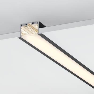 Профиль с экраном SL-LINIA62-F-2500 BLACK+OPAL (Arlight, Алюминий)