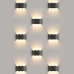 Уличный настенный светодиодный светильник 1551 TECHNO LED TWINKY TRIO черный 1551 TECHNO LED черный