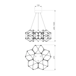 Подвесной светильник 90169/5 медь, LED