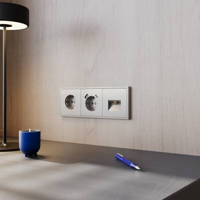 VLS040104 Розетка встраиваемая VOLTUM S70 с заземлением 16А, (шелк) (ТМ Maytoni)