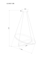 Подвесная люстра Arte Lamp MERIDIANA A2198SP-2WH, 1хLED