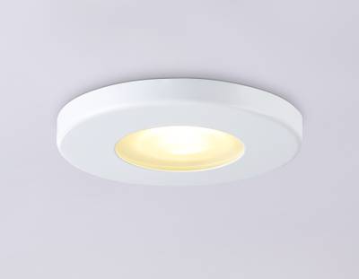 Светильник встраиваемый IP44 с высокой степенью пылевлагозащиты TN1180 WH белый IP44 GU5.3 D85*34