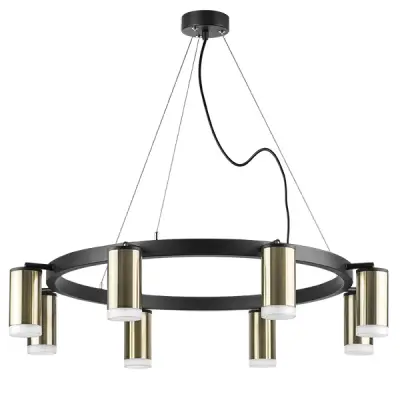 LR0183180 Люстра RULLO 8х50W GU10 ЧЕРНЫЙ/БРОНЗА (571018+214431-8+202430-8)