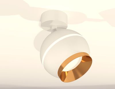 Комплект поворотного светильника с дополнительной подсветкой XM1101004 SWH/PYG белый песок/золото желтое полированное MR16 GU5.3 LED 3W 4200K (A2202,C1101,N7034)
