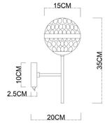 Бра Arte Lamp DELACRUA A7770AP-1PB, 1хE14