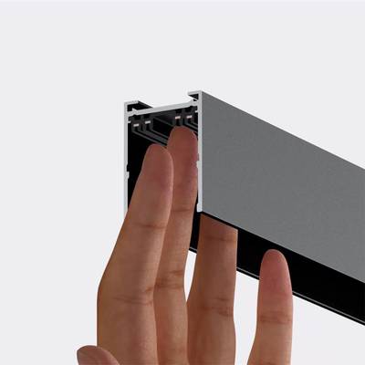 135300 PORT NT25 200 черный Шинопровод накладной/подвесной в комплекте заглушки 2шт, крышка и соединит. планка, 2м IP20 90-240V VECTOR