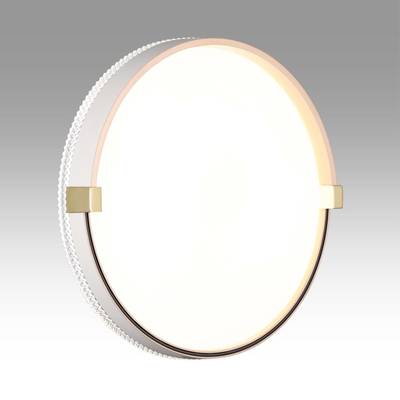 7646/CL PALE SN 138 Светильник пластик/белый/золотой LED 30Вт 4000К D340 IP43 OLIDI WHITE