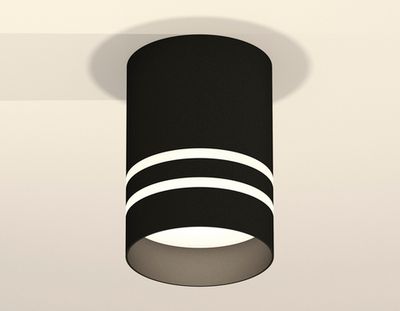 Комплект накладного светильника с акрилом XS7402032 SBK/FR черный песок/белый матовый MR16 GU5.3 (C7402, N7142)