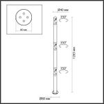 7021/9FL NATURE ODL25 711 Уличный светильник поворотный на 350° IP65 LED 9W 3000K AC110-240V BAMBOO