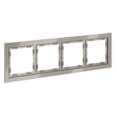 VLS110404 Рамка стеклянная VOLTUM S70 на 4 поста, (шелк, стекло) (ТМ Maytoni)