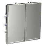 VLS020205 Выключатель встраиваемый VOLTUM S70 двухклавишный с подсветкой 10А, (сталь). (ТМ Maytoni)