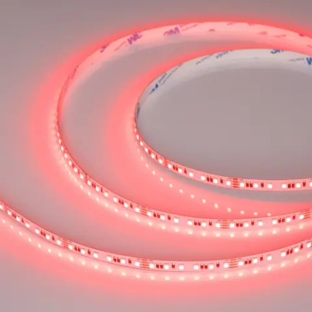 Лента RT-A120-8mm 24V RGB (12 W/m, IP20, 2835, 5m) (Arlight, 5 лет)
