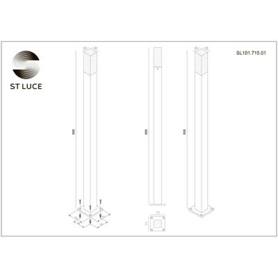 SL101.715.01 Светильник уличный наземный ST-Luce Серый/Белый LED 1*3W 4000K