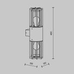 Настенный светильник (бра) Barrel E27x2, IP54, O453WL-02GF. TM Maytoni