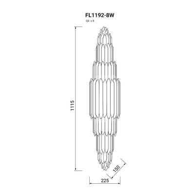 Бра Selena FL1192-8W, G9х8