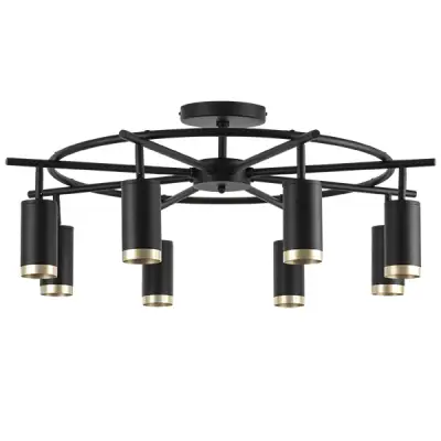 LR71837840 Люстра RULLO 8х50W GU10 ЧЕРНЫЙ (571718+214437-8+203440-8)