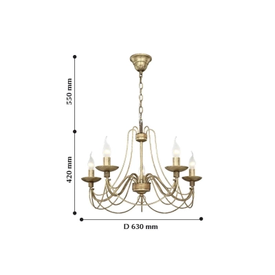 Подвесная люстра Chateau 2163-5P, 5*E14*40W. ТМ F-Promo