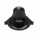 ST701.438.07 Св-к встр. Zoom Черный LED 1*7W 3000K 560Lm Ra 15°-60° IP20 D90xH65 170-240V