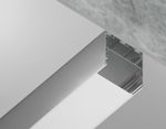Алюминиевый профиль накладной/подвесной "Profile System" GP3100AL серебро/матовый рассеиватель 2000*50*50, 2 заглушки, 4 крепления в комплекте (для ленты до 41,4мм)