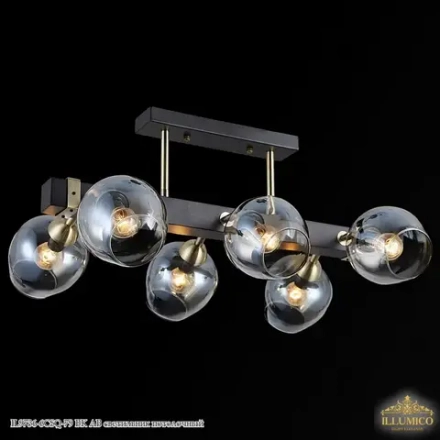 IL9736-6CSQ-79 BK AB светильник потолочный ILLUMICO, E14х6