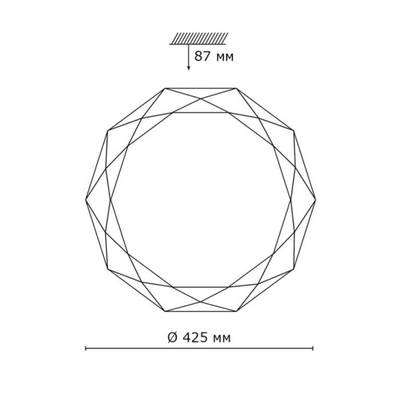 2012/D PALE SN 085 Светильник пластик/белый/прозрачный LED 48Вт 4000K D425 IP43 TORA