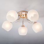 Потолочный светильник со стеклянными плафонами 30138/5 золото