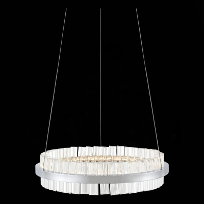 SL383.103.01 Светильник подвесной ST-Luce Хром/Хром, Прозрачный LED 1*34W 3000K