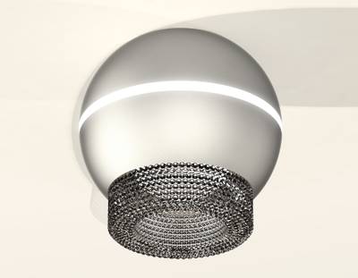 Комплект накладного светильника XS1103020 SSL/BK серебро песок/тонированный MR16 GU5.3 LED 3W 4200K (C1103, N7192)