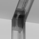 Коннектор угловой внутренний Radity встраиваемый черный, TRA084CT-12B. TM Maytoni