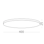 ST601.432.32 Светильник потолочный Черный LED 1*32W 3000K 2 880Lm Ra>90 120° IP20 D400xH25 220V