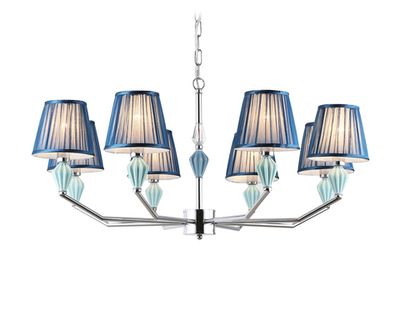 Светильник подвесной LH75063/8 CH/DB хром/темно синий E14/8 max 40W D870*810