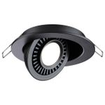 358816 SPOT NT21 278 черный Светильник встраиваемый светодиодный IP20 LED 9W 770Лм 4000K 220V GESSO