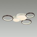 5253/80CL LEDIO LN23 089 белый, черный Люстра потолочная диммир. с ДУ LED 80W 5280Лм 220V NORBERT