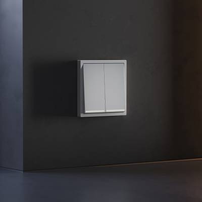 VLS000416 Клавиши для выключателя/переключателя двухклавишного с подсветкой, S70 (серый). (ТМ Maytoni)