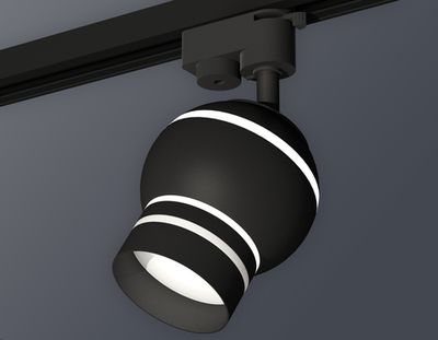 Комплект трекового светильника XT1102065 SBK/FR черный песок/белый матовый MR16 GU5.3 LED 3W 4200K (A2521, C1102, N7142)