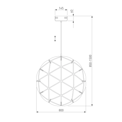Подвесной светодиодный светильник D800 435/1, LED