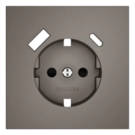 VLS001014 Накладка для розетки с заземлением и защитными шторками, с USB A+C, S70 (капучино). (ТМ Maytoni)