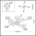 4321/55CL MIDCENT ODL22 347 металл/черный с бронзой Потолочный светильник IP20 LED 55W 2615Лм DENZEL
