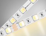 Светодиодная лента с регулировкой температуры света GS4101 5050 60Led/ 14W m/ 24V IP20 CCT 3000-6500K/ 5000*10*1.87mm/ кратность резки 25mm (3 конт.)