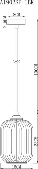 Подвесной светильник Arte Lamp ARWEN A1902SP-1BK, 1хE27
