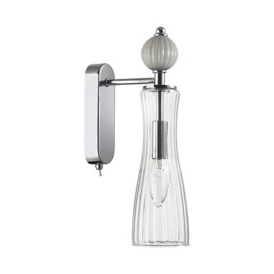 8269/1W NEOCLASSI хром/серый/прозрачный, металл/керамика/стекло Бра Е14 1*40W 220V EMILY