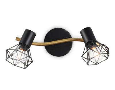 Светильник накладной TR8656/2 BK/GD черный/золото E14/2 max 60W 330*100*185